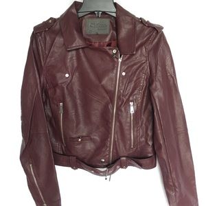 Cinthetic Biker look Maroon Woman Jacket